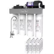 SimPure WP2-400G UV Alkaline pH+ Reverse Osmosis Water Filter System +16 Filters