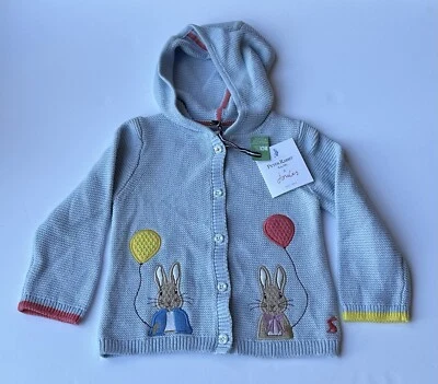 Joules Baby Girls Peter Rabbit Charmford Knit Cardigan Age 0-3 Months *BNWT*
