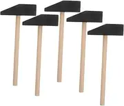 Vaguelly Wooden Hammer Toys for Kids 5pcs Mini Hammers Solid Wood Handles for Toddlers