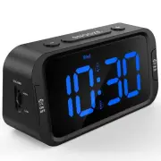 Digital Dual Alarm Clock for Bedroom, Easy to Set, 0-100% Dimmer, USB Charger...