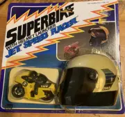 NOS Vintage Super Bike Jet Speed Racer With Helmet Launcher BMW Shoei Motorcycle