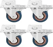HEALLILY 4 Pcs Heavy Duty Swivel Caster Wheels with Brake Cart Replacement Wheels for Furniture Industrial Use Movement Material