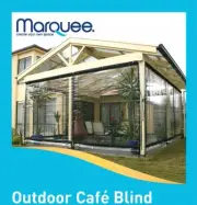 Marquee 210 x 240cm Clear Heavy Duty PVC Cafe Style Outdoor Blind Bistro Patio