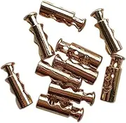 10 Pcs/Bag Alloy Cord Locks End Stoppers 2 Holes Spring Toggles Adjuster
