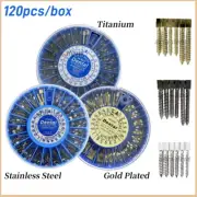 Dental Screw Post Completed Kit SS/Gold Plated Titanium Conical Root Canal Pins