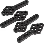 4Pcs Metal CNC RC Car Shock Absorber Mount Adjust Height Angle Stand for Axial SCX10 90046 D90 D110 SCX10III RC Crawler (Black)