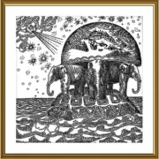 Earth Altanta bead embroidery kit *** FREE SHIPPING World Turtle beading kit