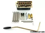 *NEW Wilkinson 2 Point TREMOLO for Fender Stratocaster Steel + Gold WV2-SB-GD
