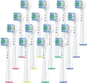 Replacement Toothbrush Heads Compatible with Oral B Braun, 16 Pack Professional Electric Toothbrush Heads Sensitive Clean Brush Heads Refill