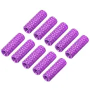 10 Pack M3x10mm Aluminum Knurled Spacer Standoff Round Column Purple