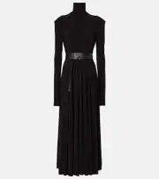 [Norma Kamali] Norma Kamali Belted turtleneck midi dress AU 6 black