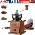 Manual Coffee Bean Grinder Wood Vintage Antique Ceramic Hand Crank Coffee Mill