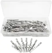 Pack of 100 Metal Alligator Clips Electrical Test Clips (100 Pieces without Cap)