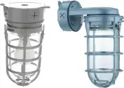 Vandal Resistant Security Light 150W Incandescent Utility Vapor Tight Wall Mount