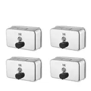 4x Liquid Manual Soap Dispenser 304 Stainless Steel MY-2-206B