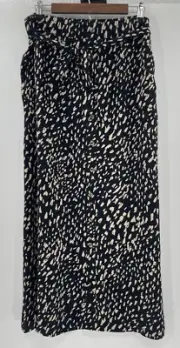 NWT Chico’s Women’s Animal Print Utility Maxi Skirt Size 2.5, Button Front, Belt