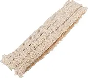 HEALSOPTHY Cotton Lace Fringe Trim with Tassels Wide Yards for DIY Crafts Cushion Edging Wedding Decor and Wrapping Durable and Easy to Cut