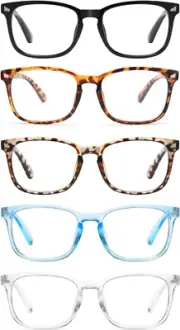 CCVOO Reading Glasses for Women/Men, Eyeglasses, Blue Light Readers for Women/Me