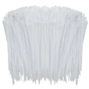 1000 Pcs White Zip Ties, 6 Inch Clear Self-Locking Nylon Cable Ties, Premium ...