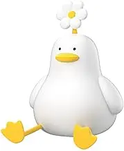 Roarrter Flower Duck Night Light,3 Colors Silicone Night Lights,1200MAh Rechargeable Cute Lamp, Night Light for Living Room