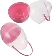 CTIRCHIU 2pcs Eggs Cookie Boxes Egg Treat Basket Plastic Egg Ornament Candy Egg Candy Boxes Pink