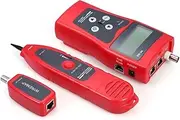 Multi-Functional LCD Network Cable Tester High Precision Line Finder Coaxial Line Tester RJ11 RJ45 Wire Length Finder with 1 Remote Adapter