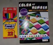 Bendon Color by Numbers Advanced Coloring with Colored Pencils