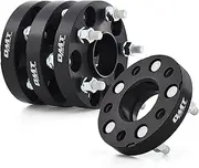 OMT 5x4.5 Hub Centric Wheel Spacers, 1" Black Wheel Spacers with M12x1.5 Studs Compatible with Honda Accord Honda Civic Honda CRV Acura RSX Acura TL, 64.1mm Bore Wheel Spacer Kit, 4pcs