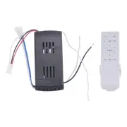 Universal Ceiling Fan Remote Control Kit 40W 6-Speed Timing Function Replacement Remote for DC Ceiling Fans & Lights Black White