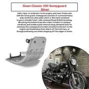 Genuine Royal Enfield for Goan Classic 350 "Silver Sumpguard"