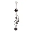 Belly Piercing Ring Shiny Delicate Sexy Dangling Belly Button Ring Glossy