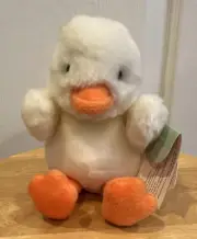 NWT Vintage Russ DUCKLES 8" White Duck Plush Orange Beak Legs