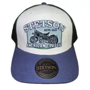 Stetson Hat American Classic Motorcycle Navy Blue Green Snapback Trucker OSFM