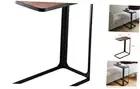 Home Small Metal and Wood Bedside Compact Side Table for Modern Living Room -