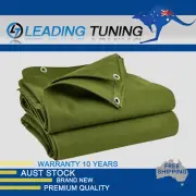 Heavy Duty Army Canvas Tarp Tarpaulin Sun Blocked Waterproof Dustproof 300x400cm