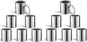 12Pcs 0.5L Empty Unlined Paint Cans Metal Paint Pails for Crafts DIY Projects Storage Containers