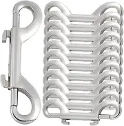 Housoutil High Strength Durable 12pcs Metal Snap Hooks for Dog Leash Pet Buckle Hook Rigid Eye Bolt Design