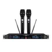 TZT U608 Professional Wireless Microphone System UHF Mic Wireless System +2 Mics