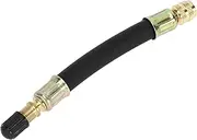 X AUTOHAUX Tire Valve Stem Air Inflation Adaptor Durable 120mm Long Tire Valve Extension Rubber Black