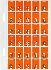Avery 3 Top Tab Colour Coding Labels for Twin Tab Lateral Files, 20 x 30 mm, Dark Orange, 150 Labels (44203)