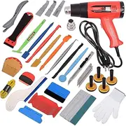 Gomake Vinyl Wrap Tool Kit Car Wrap kit Window Tint Tools for Car Wrapping Installation, Include Heat Gun, Vinyl Squeegee,Micro Wrap Stick Squeegee, Film Cutter, Magnet Holder, Plastic Scraper