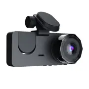 2in Dash Cam Car Driving Video Recorder Front Rear Inside 3 Camera Night Vision