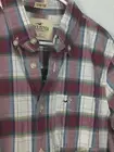 HOLLISTER Stretch Button Up Shirt Top Blouse Size S Red Plaid