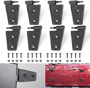 Door Hinge Kit Exterior Accessories Fits for Jeep Wrangler JK JKU Sport Rubicon Sahara X Unlimited 2007-2018 (Aluminum Alloy 8PCS)