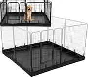 Dog Play Pen Mat - Water-Resistant Pet Crate Pad, Washable Puppy Pee Pads | Non Slip Whelping Mat for Dogs, Reusable Training Pads for Playpen, Dog Cage Mat, Soft Potty Training Floor Protector