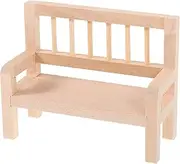 Miniature Wooden Bench 1:12 Scale Mini House Accessory Decorative Mini Bench Model for Dollhouse