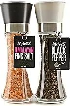 Mehdis Himalayan Pink Salt & Black Pepper Ceramic Glass Grinder, 2 Count
