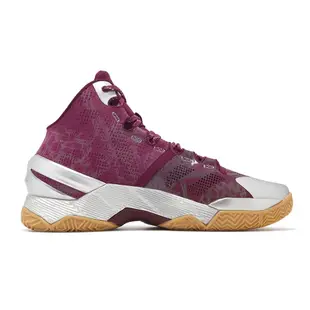 Under Armour 籃球鞋 Curry 2 Retro 男鞋 紅 銀 緩衝 支撐 高筒 咖哩 復刻 運動鞋 UA 3026052601