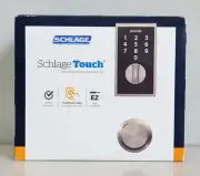 Schlage Touch Keypad Keyless Touchscreen Deadbolt Bowery Knob Satin Nickel, NEW