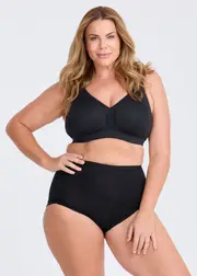 [Taking Shape] Taking Shape Wirefree Cooling Lounge Bra Size 20C in Black - Plus Size Women's Clothing Black
